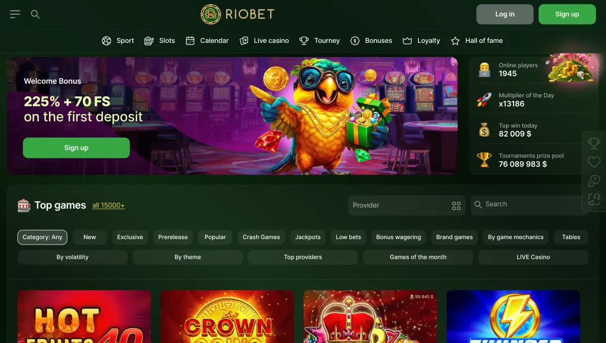Play at the official RIobet casino website
