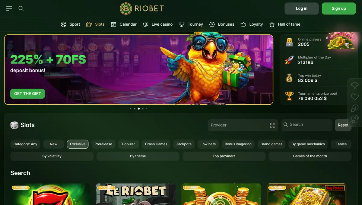 Welcome Bonus at Riobet Casino