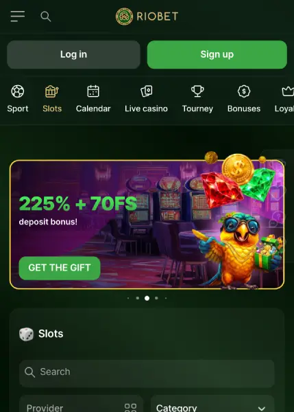 Play at the Riobet mobile online casino
