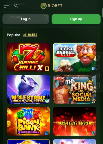 Play at Riobet Casino on your smartphone