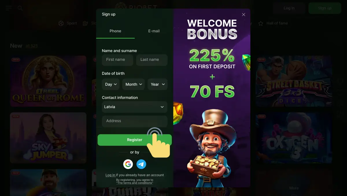 How to Sign Up at Riobet Online Casino
